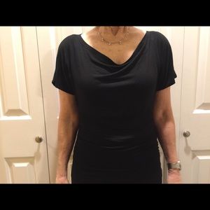 Black scoop neck blouse